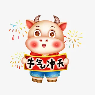 牛年喜庆的牛24免抠
