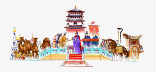 手绘宝塔免抠