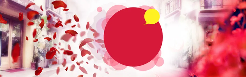 冬季浪漫羽绒服花瓣背景banner高清