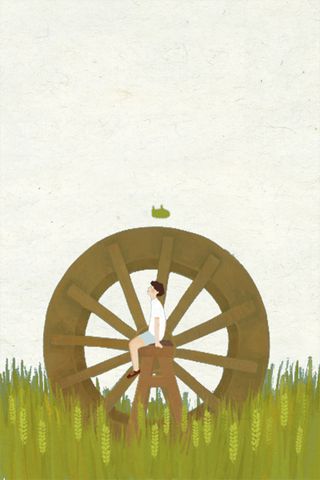 小满海报背景素材高清