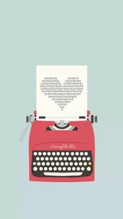 卡通情人节打印机H5背景高清