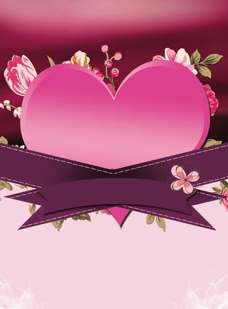 三八节爱心海报背景素材高清