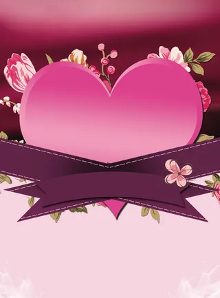 三八节爱心海报背景素材高清
