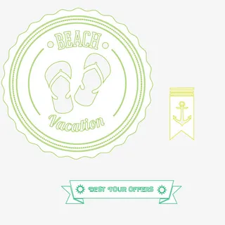 夏日假期旅游LOGO设计免抠