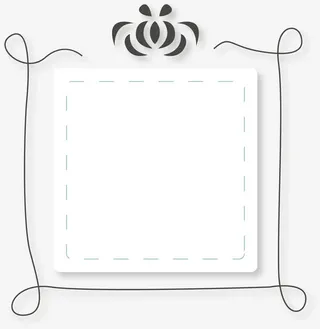 卡通斜线边框免抠