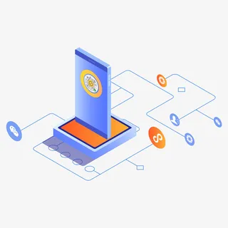 蓝色渐变小程序免抠