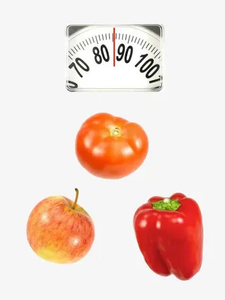 实物体重秤和水果免抠