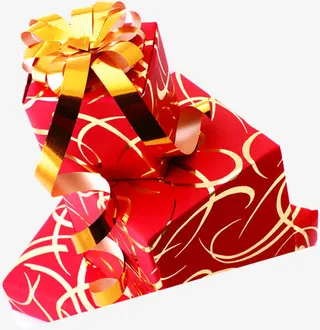 中秋节红色礼盒黄包装免抠