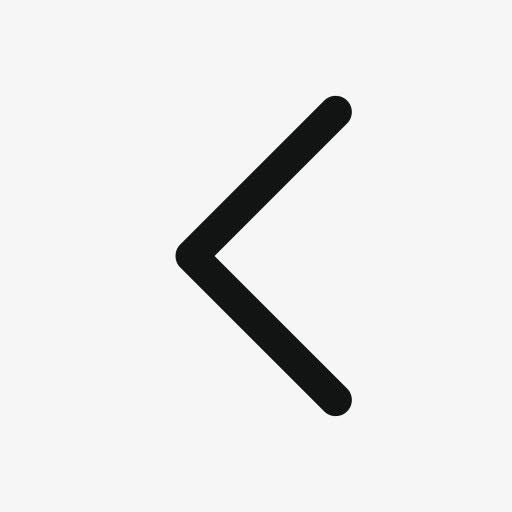 黑色向左简笔画箭头免抠