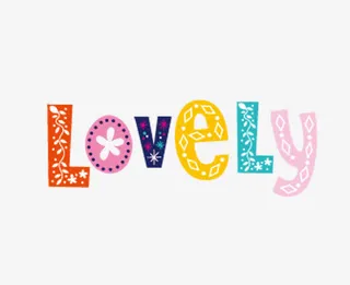 lovely艺术字免抠