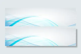 蓝色科技大气抽象背景banner高清