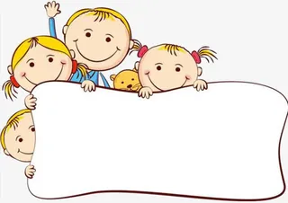 卡通小人物边框免抠