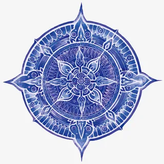 矢量蓝色底纹免抠