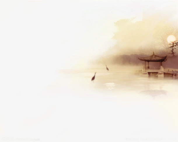 唯美古风插画免抠