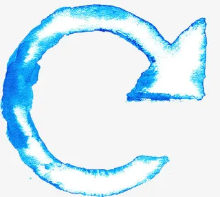 水彩返回键免抠