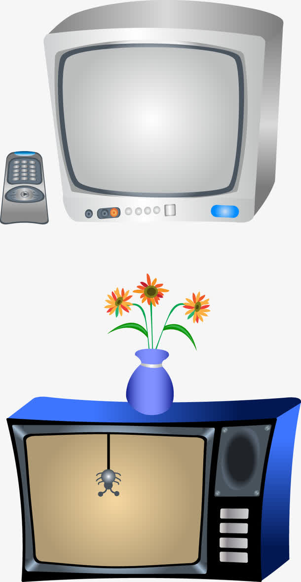 矢量复古电视图片免抠