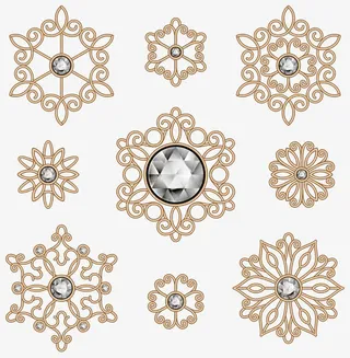 镂空欧式标签矢量免抠