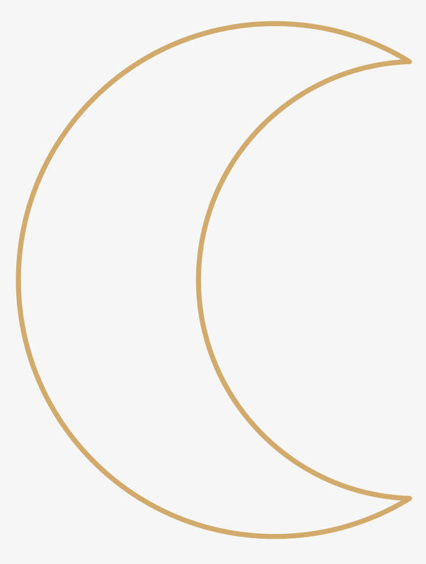 手绘卡通月亮免抠