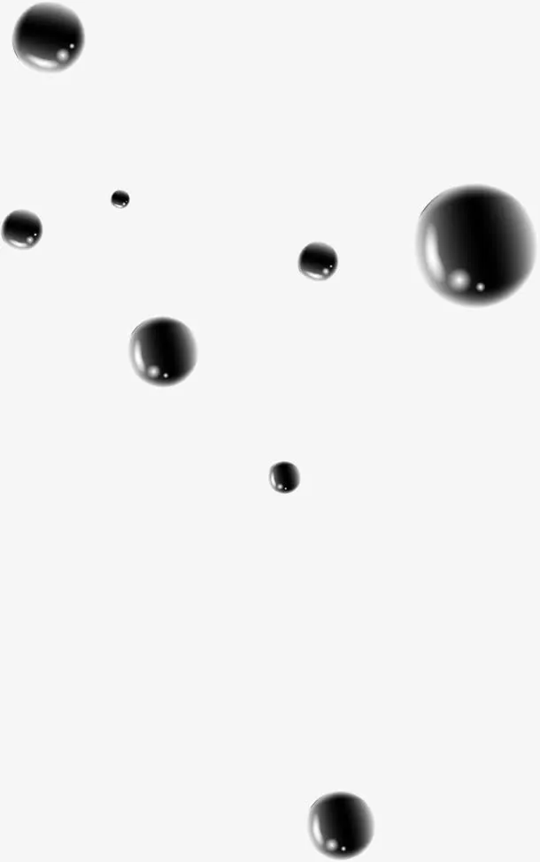 漂浮黑色效果圆点免抠