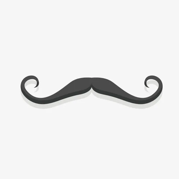 卡通胡子装饰海报设计免抠