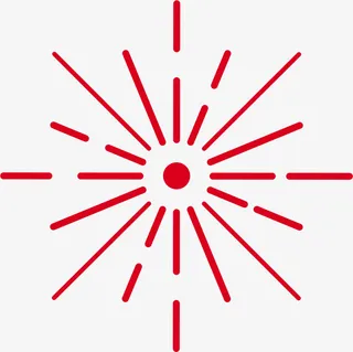 红色新年烟花装饰图标免抠