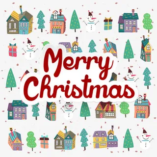 童趣圣诞元素背景矢量素材