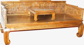 红木雕花沙发免抠