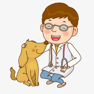 帅气的医生和小狗免抠图免抠