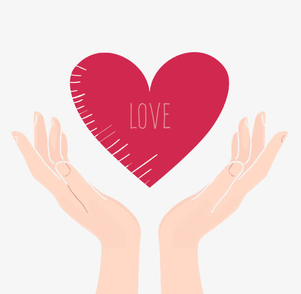 手托红心love图免抠