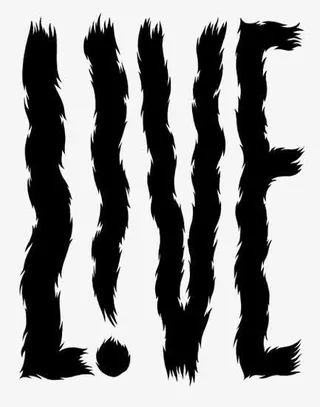 LIVE活着英文艺术字免抠