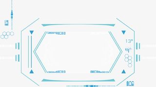 科技光蓝色只能显示屏免抠