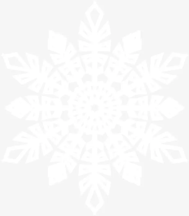 手绘合成白色的雪花元素免抠