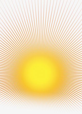 金色放射状装饰线条免抠