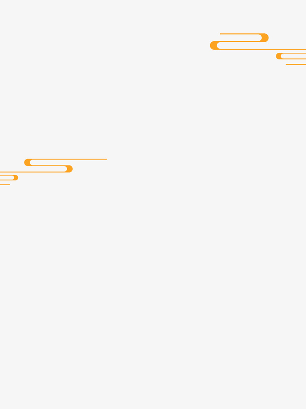 橘色线条祥云图案免抠