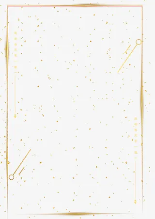 金色锡箔装饰边框免抠