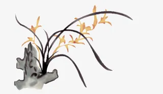 国风兰花素材免抠