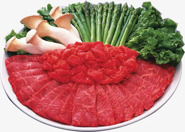 冬日火锅羊肉卷美食免抠