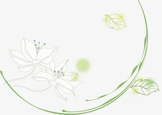 潮流春意半圆免抠