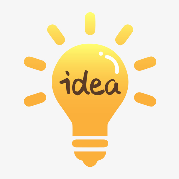 创意灯泡知识矢量免抠