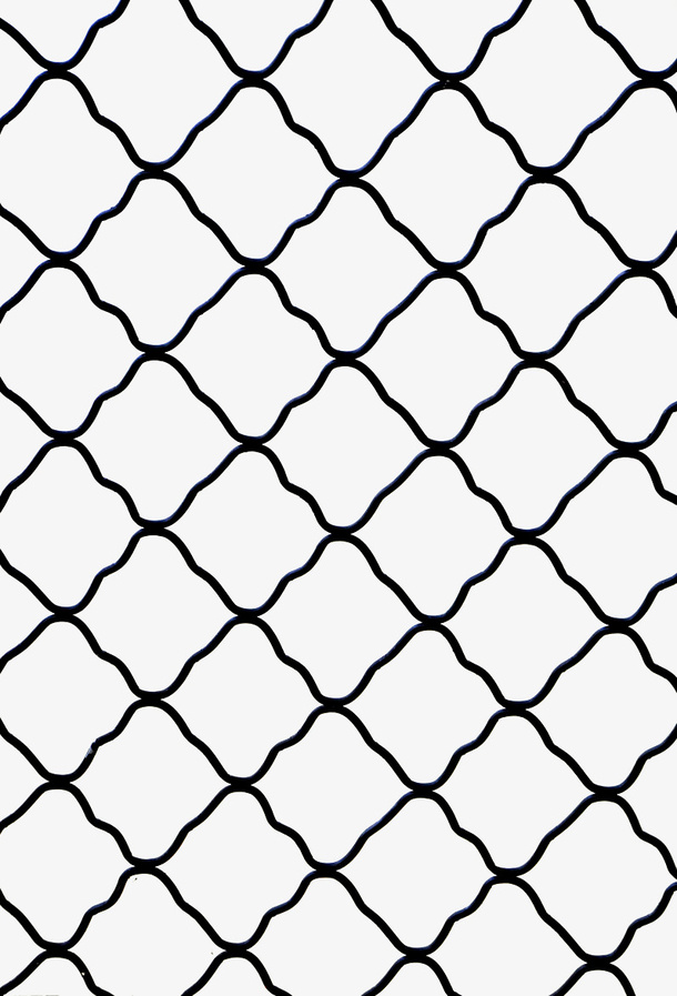 经典黑色拦截网铁丝纹路免抠