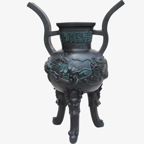 道观铜鼎免抠