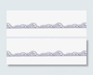 海浪中国风分割线免抠