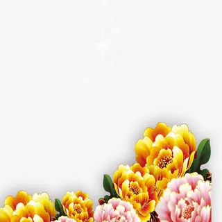 中国风大寿牡丹花纹请贴免抠