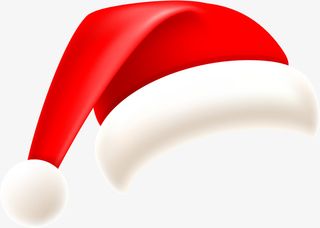 圣诞节红色圣诞帽免抠