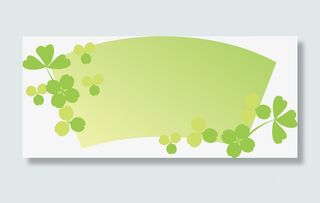 蓝色春季四叶草背景