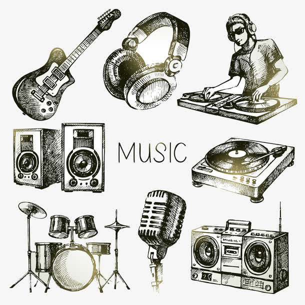 音乐素描免抠