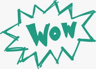 惊讶手绘爆炸贴免抠