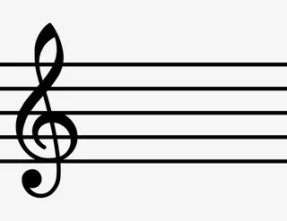 高音谱号五线谱免抠