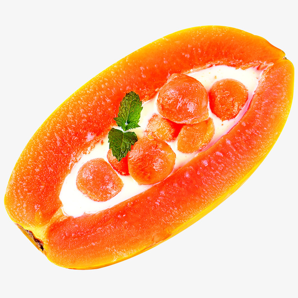 牛奶木瓜点心免抠