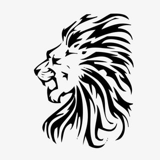 狮子头剪影免抠